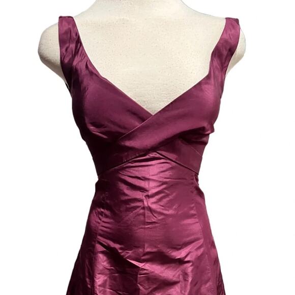 CREW Delores Silk Taffeta Dress Burgundy/Plum Size 2 - Picture 3 of 6